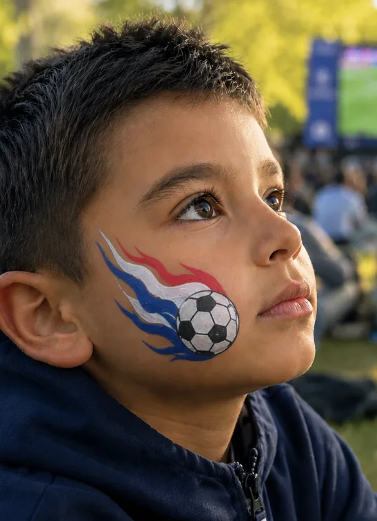 Maquillage coupe du monde 2026 par Manon Taillard - réalisation 1