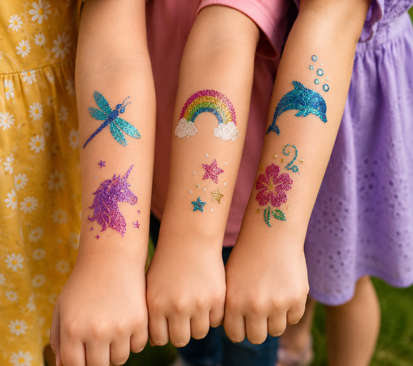 Bar à paillettes, tatouage à paillettes par Manon Taillard - réalisation 1