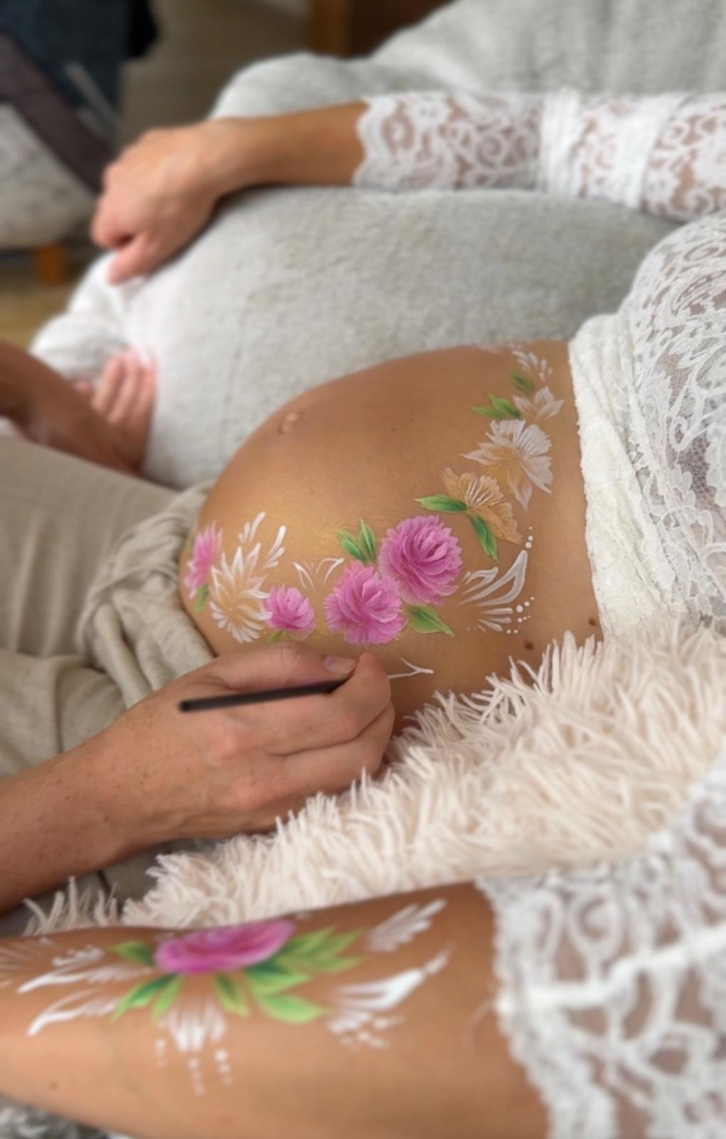 Belly painting pour future maman par Manon Taillard - réalisation 3