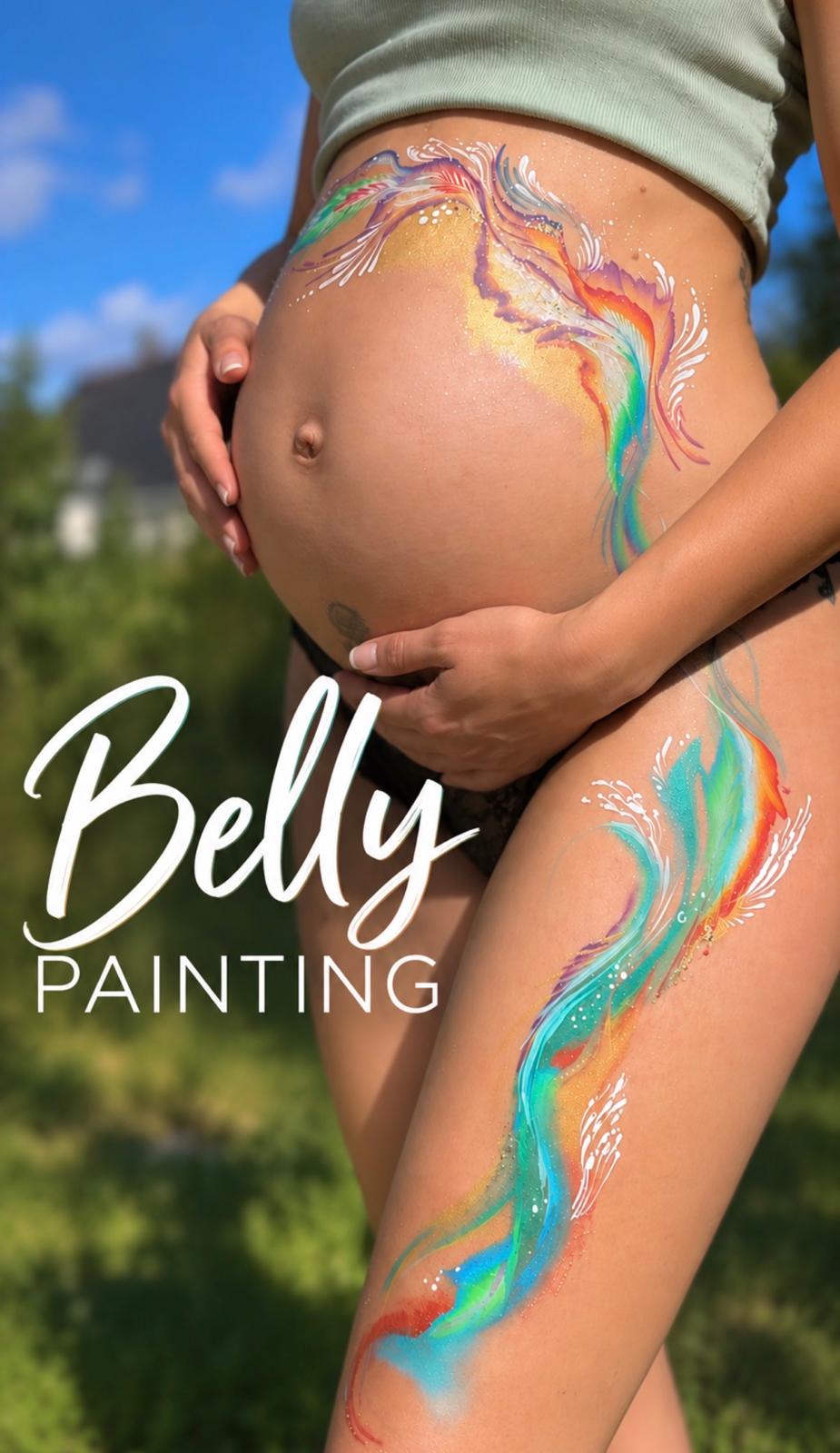 Belly painting pour future maman par Manon Taillard - réalisation 4