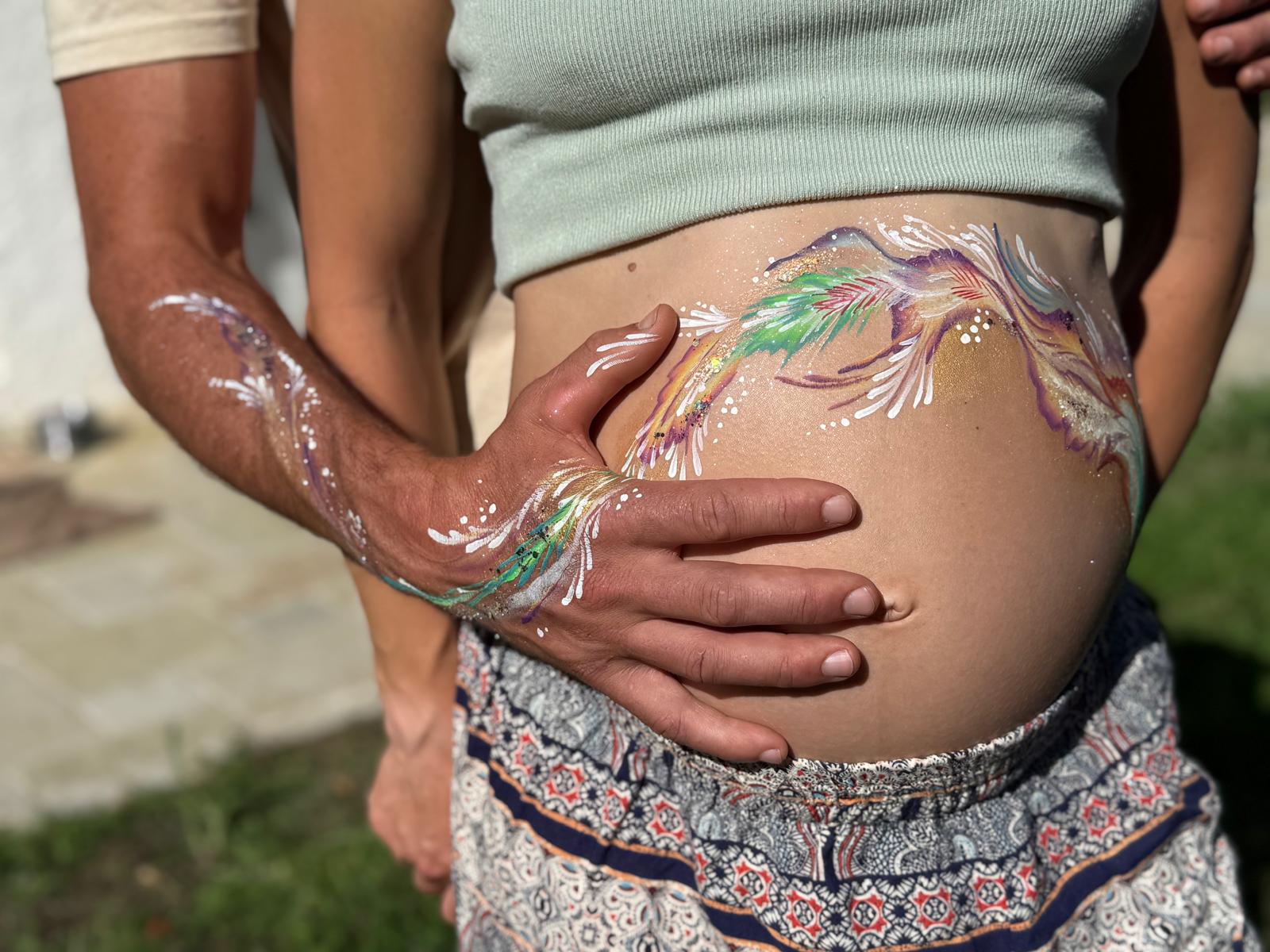 Belly painting pour future maman par Manon Taillard - réalisation 6