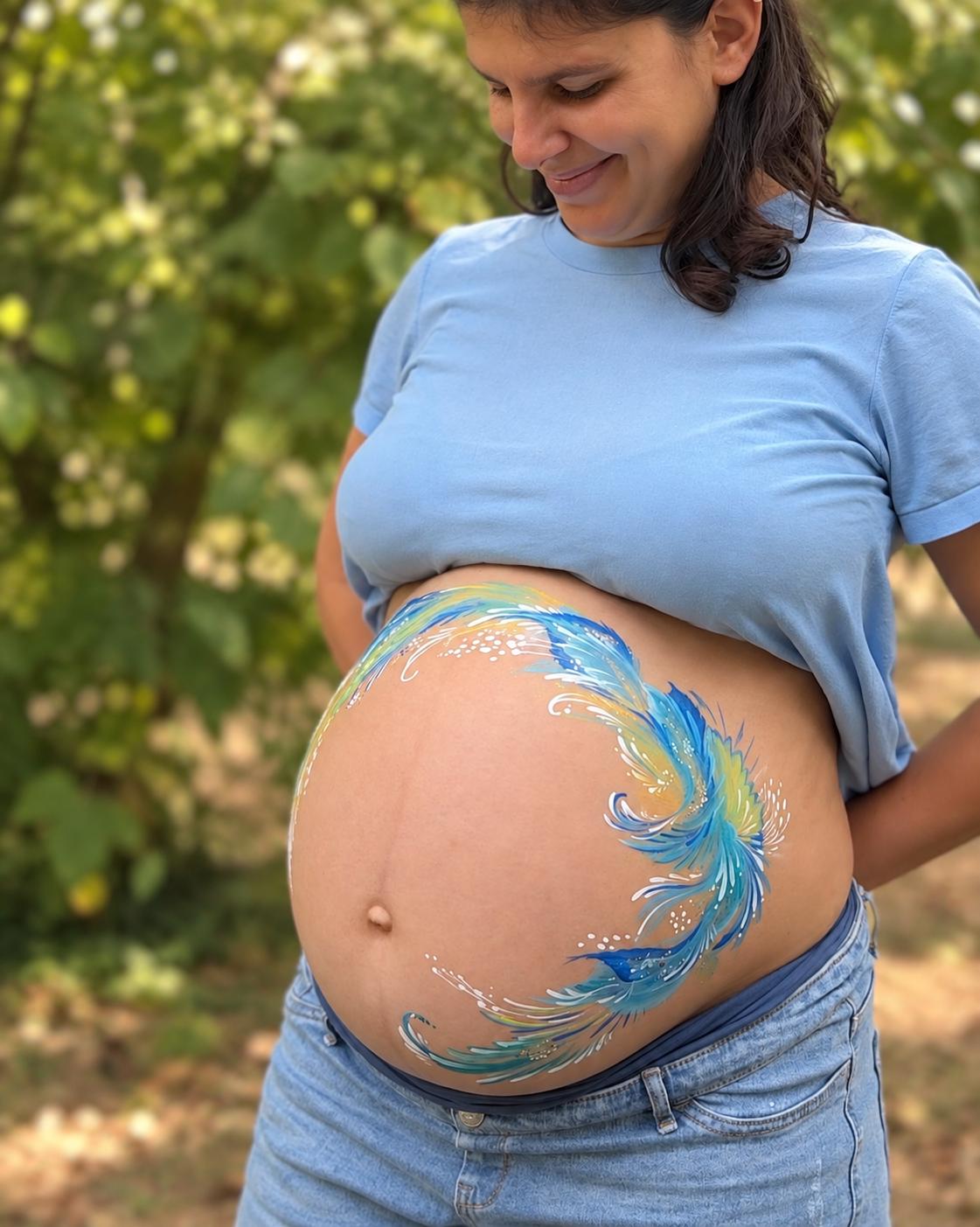 Belly painting pour future maman par Manon Taillard - réalisation 7